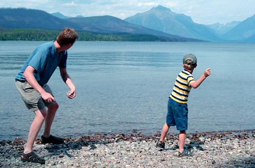 Skipping Stones - Father and Son